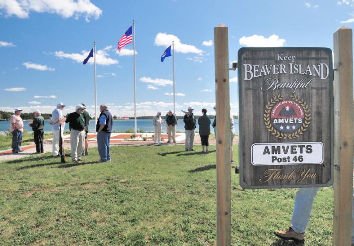 AmVets Flag Raising at the new Veterans Park