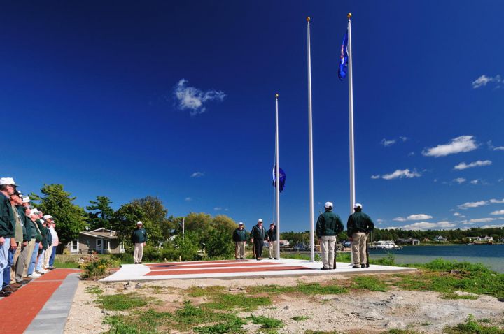 AmVets Flag Raising at the new Veterans Park