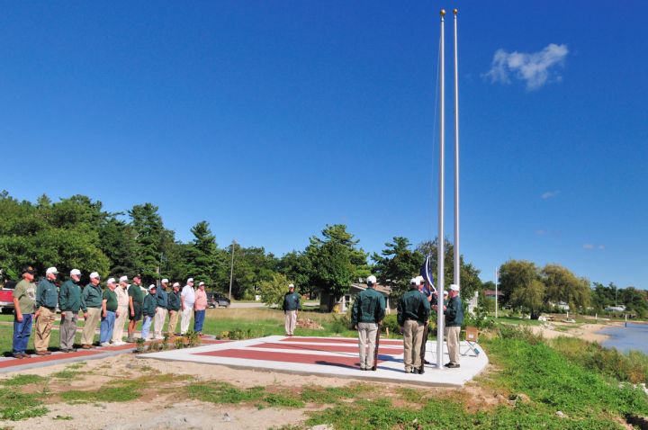AmVets Flag Raising at the new Veterans Park