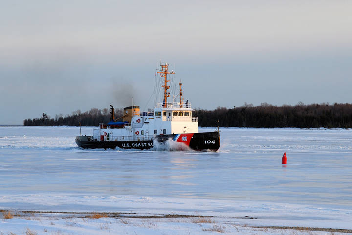 Biscayne Bay makes a late run at the ice near Whiskey Point